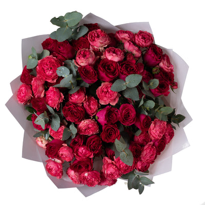 Epitome of Charm | Red & Pink Roses | Bouquet