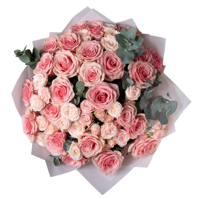 Sweet Serenity Bouquet | Roses & Spray Roses Pink