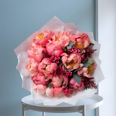 Coral Peonies Bouquet