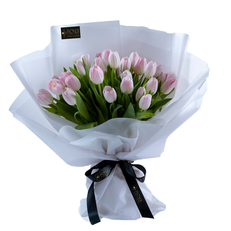 Tulips Pink |Blush of Affection | Bouquet